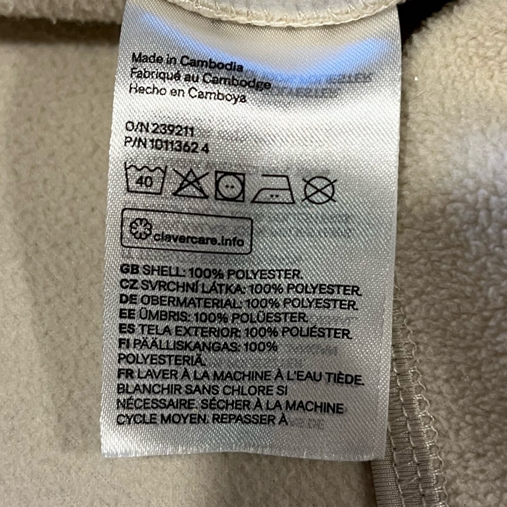 Beige Half-Zip Hoodie – Size 2X (see measurements) - Picture 3 of 8